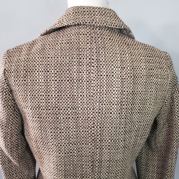 Talbots Vintage Tweed Brown/Tan Blazer - Picture 5 of 10